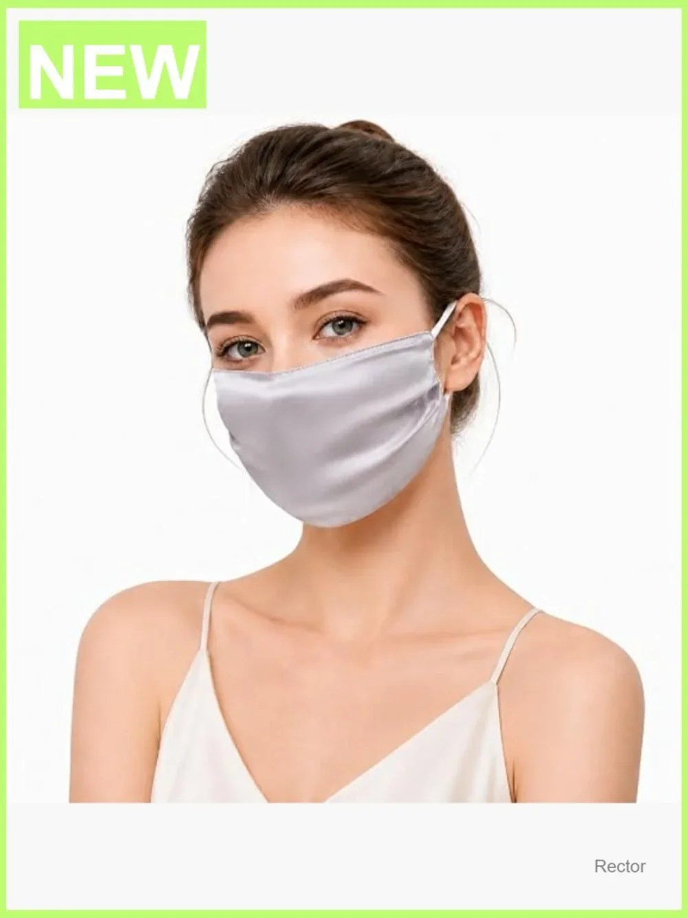 100% Mulberry Silk Face Mask, UPF50+ UV400 Sun Protection, Breathable for